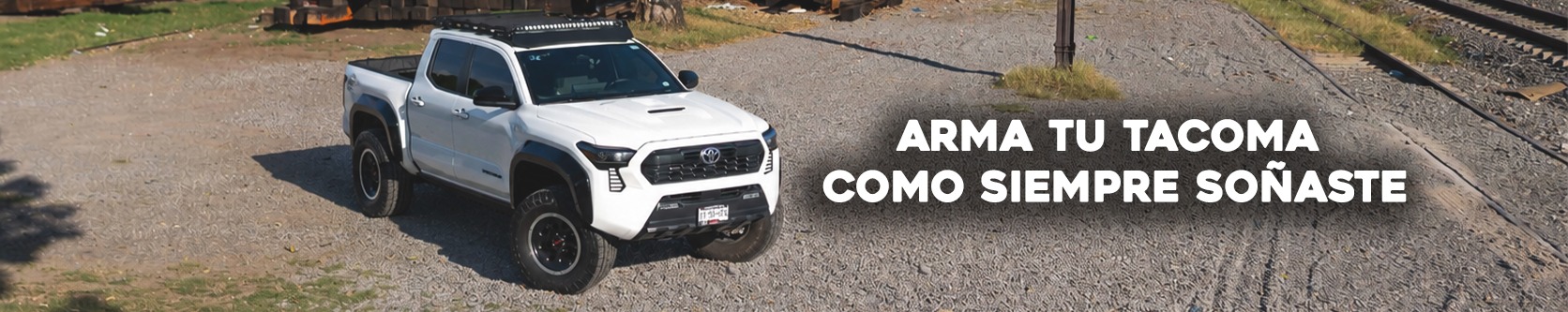 Accesorios off-road para Tacoma gen 4. Canastillas, defensas, agarraderas y equipo 4x4 fabricado en México.