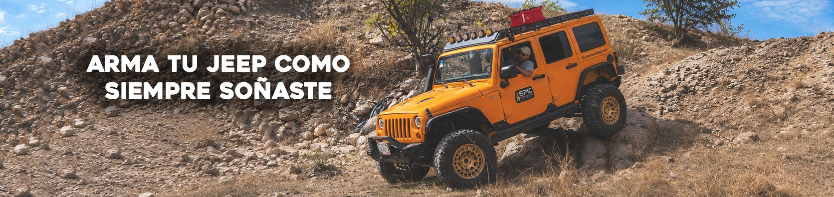 Accesorios off-road para Jeep Wrangler TJ, JK y JL. Defensas, canastillas, rock sliders y equipo 4x4 fabricado en México.