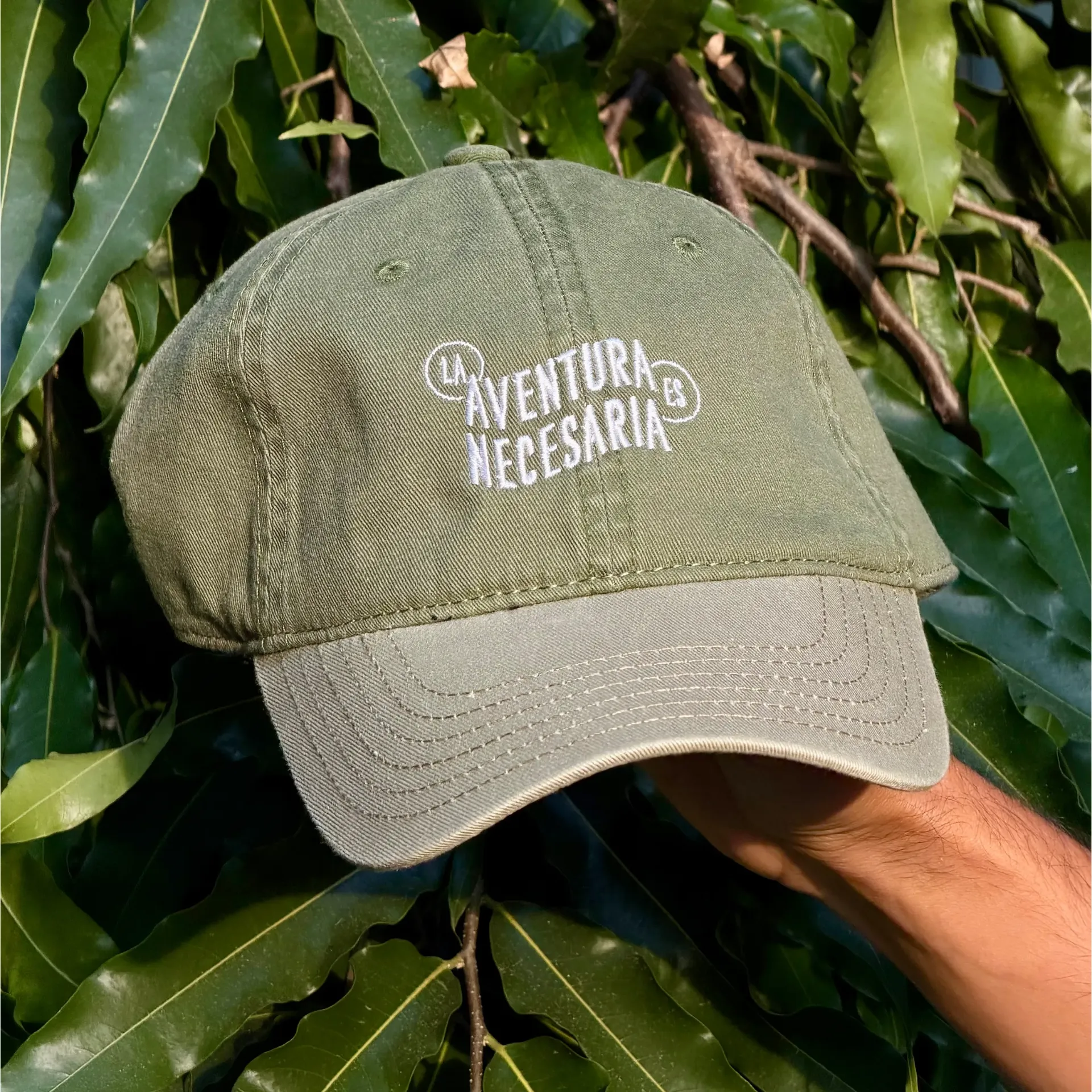 Gorra La Aventura Es Necesaria - Verde/Beige
