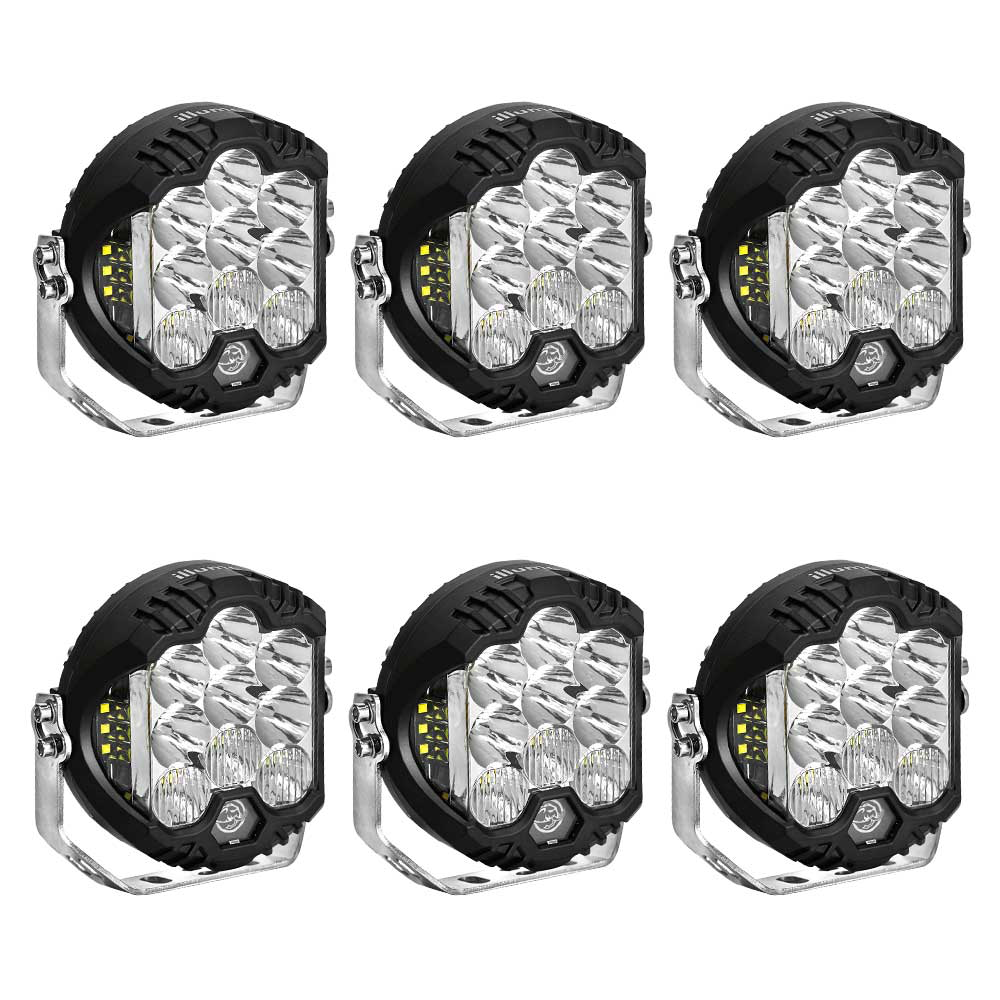 Kit de 6 faros de 5" Blancos 